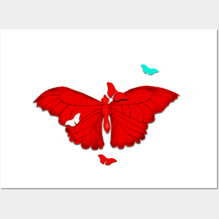 Red Butterfly and Co, Posters and Art